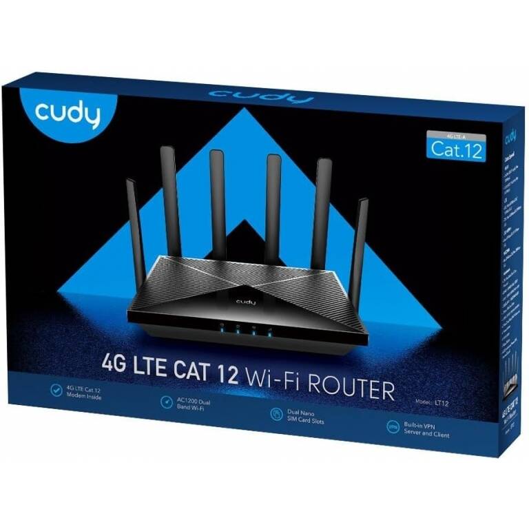 ROUTER 4G / G GIGABIT CAT 12 2 CHIPS y WAN CUDY LT12